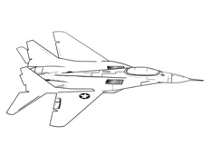 超酷的戰(zhàn)斗機(jī)簡筆畫圖片